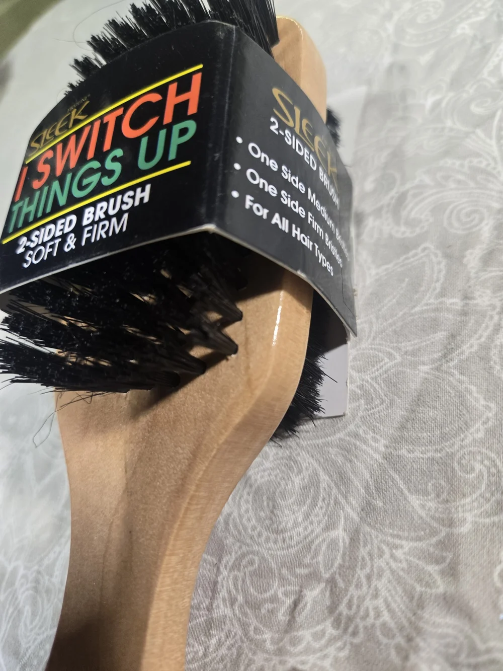 Lee Two-Sided Hair Brush - Wood Handle, Black Bristles